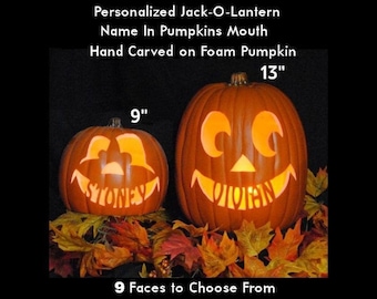 Custom Name in Pumpkins Mouth