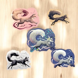 Fox Stickers | Woodland Creatures  | Laptop Decor | Fox Sticker Collection | Celestial Fox Stickers | Animal Stickers | Journal Stickers