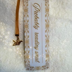 Segnalibro fatto a mano "Probabilmente sto leggendo Smut" / Regalo divertente per lettori / Accessorio per libri / Regalo per topi di biblioteca / Amante della lettura / Regalo per lettori