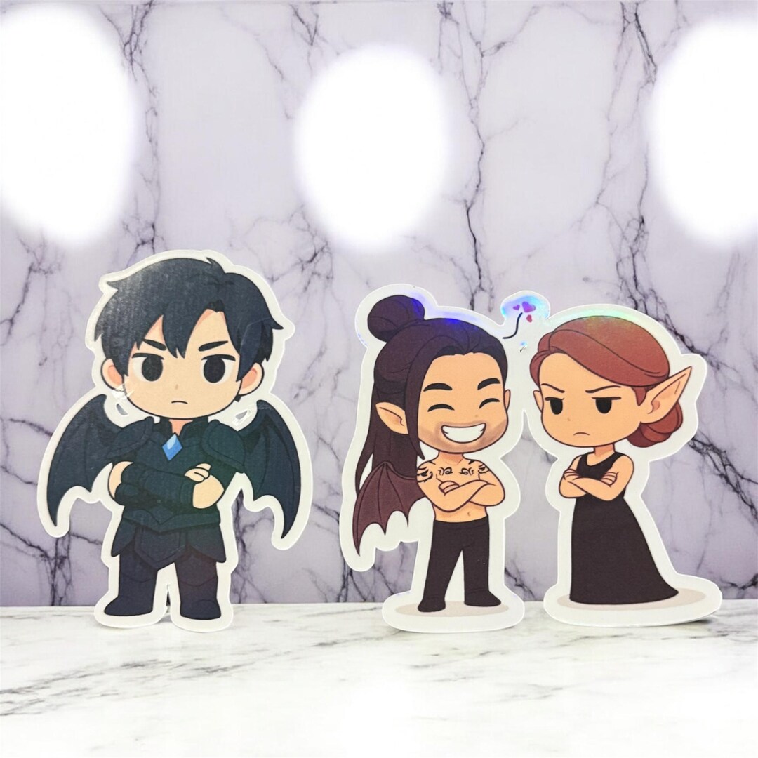 Holographic Fantasy Book Stickers, ACOTAR Inspired Book Stickers ...