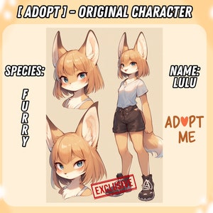 Furry OC Adopt | Instant Download | Exclusive Original Character | Fantasy Character | Character Sheet | Reference Design