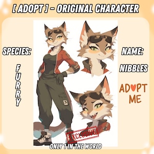 Furry OC Adopt | Instant Download | Exclusive Original Character | Fantasy Character | Character Sheet | Reference Design