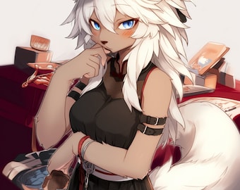 Exclusive Furry Adopt:  Adoptable Fursona Luna - Only 10 will EVER be sold. High Quality Finished - Limited Edition Original Character