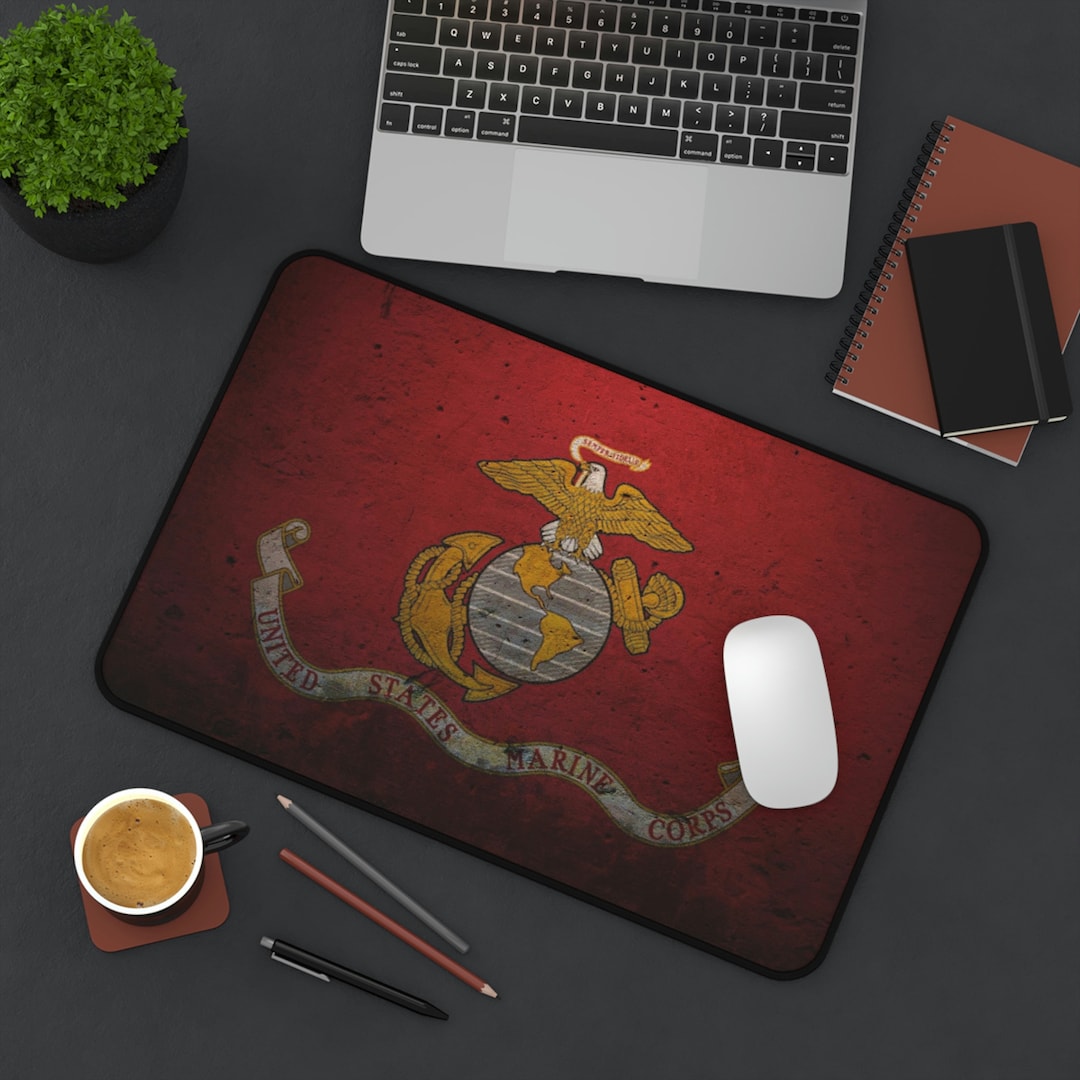USMC Desk Mat USMC MILITARY thefewtheproud Etsy
