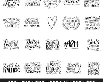 Friendship svg bundle, Besties svg, Best friends svg, Friendship quotes svg, Friendship svg, Funny friends svg, Female friends, Cricut files
