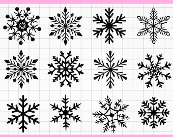Snowflakes svg, Snowflake svg bundle, Christmas winter svg, Snowflake silhouette, Snowflake cut file