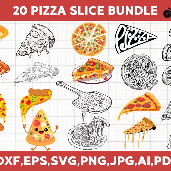 Pizza slice svg, Pizza svg bundle, Pizza clipart, Pizza silhouette, Pizza cut file, Pepperoni pizza svg, Pizza making, Pizza png,