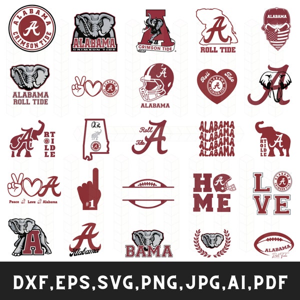 Alabama svg bundle, Alabama roll tide svg, Alabama football svg, Cut files, Cricut