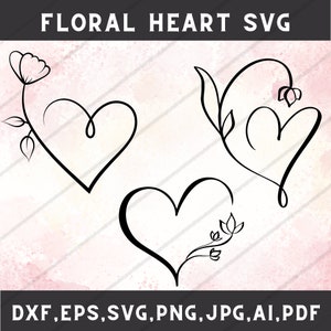 Blumen Herz Kranz, Blumen Herz svg, Blumen Herz svg, Herz Blumen svg