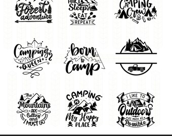 Camper svg, Camper svg, Campingcrew svg, Lagerfeuer svg, Abenteuer svg, Lagerleben svg, Cricut-Dateien