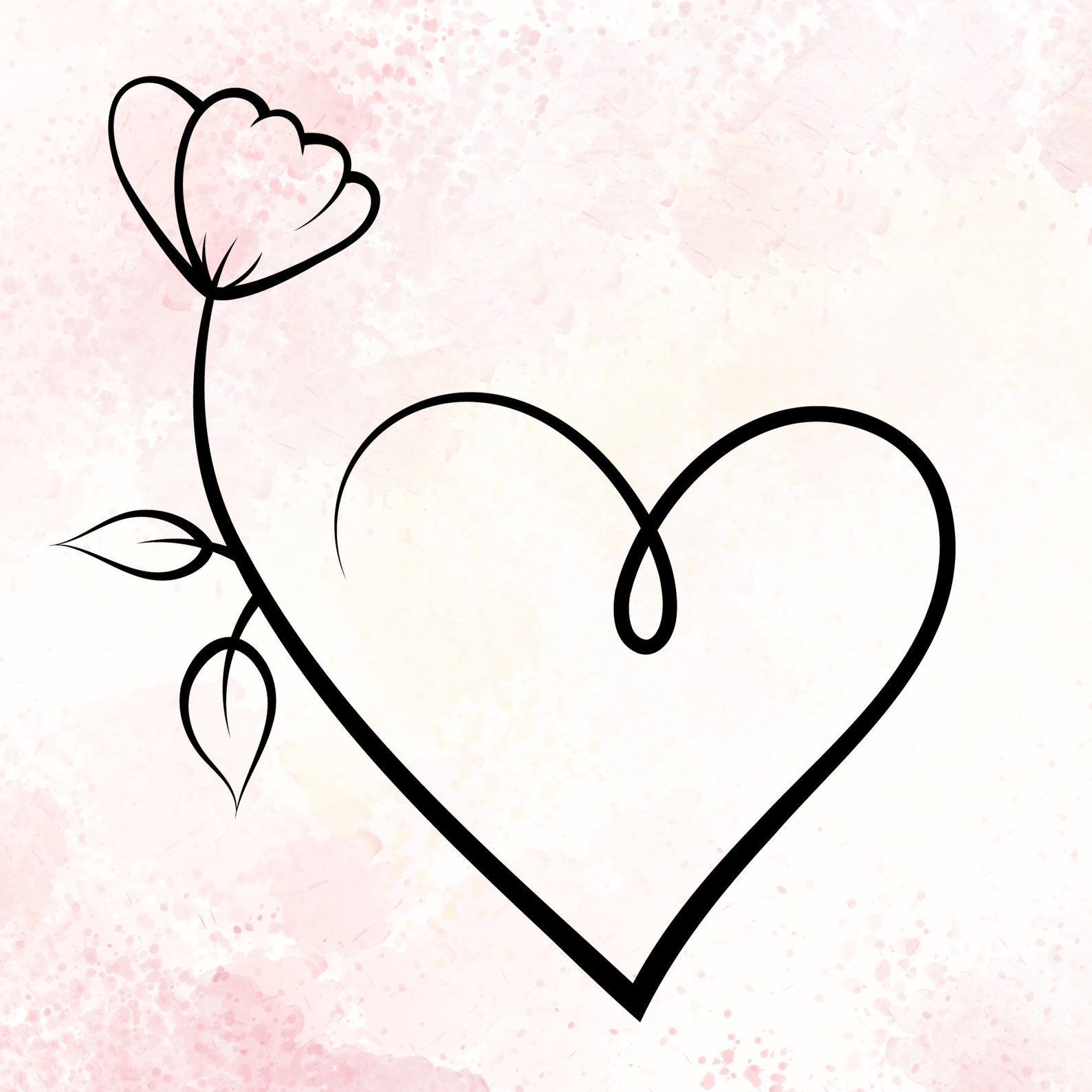 Floral Heart Wreath SVG, Flower Heart Cut Files (digital Download) - Etsy
