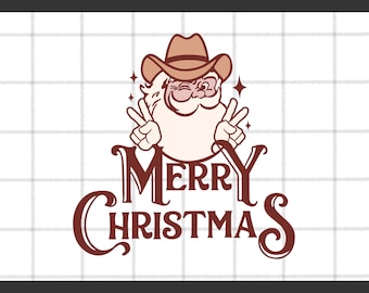 Cowboy santa christmas png, Cowboy santa svg, Santa cowboy hat svg, Santa cowboy shirt, Santa cowboy christmas, Western santa svg