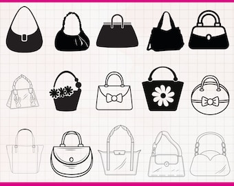 Pacchetto SVG per borse, Clipart per borse (file digitali)
