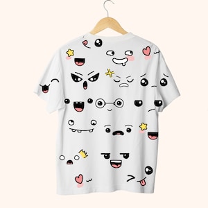 Kawaii faces svg bundle, Cute smiley face svg bundle, Cartoon emotion faces svg, Emoji face svg, Smiley faces silhouette, Kawaii clipart