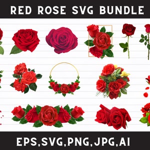 Red Rose Svg, Flowers Svg, Hand Drawing, Graphic by 99SiamVector