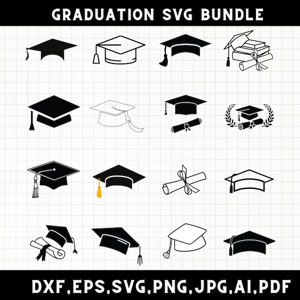 Graduation cap svg, Graduation 2023, Graduation cap silhouette, Graduation hat svg, Class of 2023, Graduation clipart