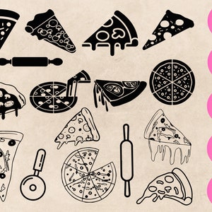 Pizza SVG bundle | Pizza PNG bundle | Pizza slice svg | pizzas SVG | Pepperoni svg | silhouette, cut file, Cricut, vinyl.