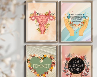 Feminist Wall Art Gift For Women Empowerment Digital Wall Art Girl Power