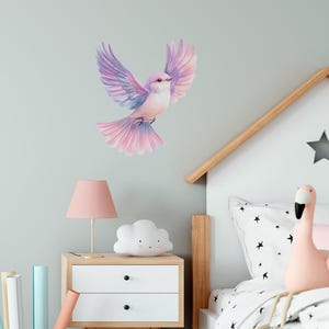 Small Bird Wall Decal - Vinyl Wall Decal,, Kids Wall Decal, Girls Nursery Wall Art, Removable Sticker, Vinyl Decal, Bird Decor