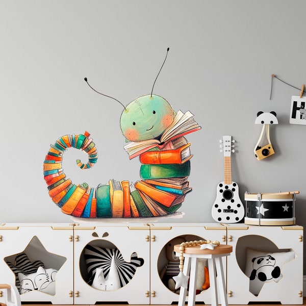 Wandtattoos für das Klassenzimmer - Wandaufkleber für das Kinderzimmer - Bücher für das Kinderzimmer - Neutrale Raumdekorationen - Geschenk für sie - Geschenk für ein neues Zuhause - Babypartygeschenk