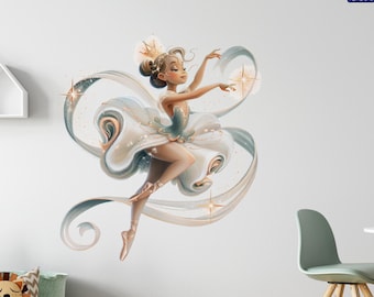 Fairy Wall Decals - Girl Nursery Kids Room Decal, Princess Room Mural, Peel and Stick