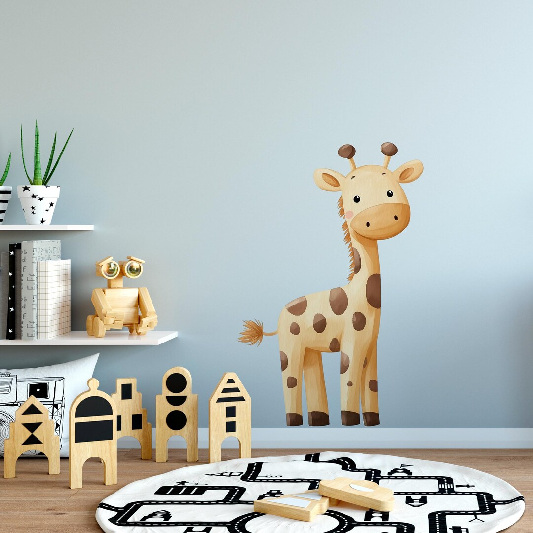 Baby Giraffe Wall Decals - Nursery Wall Decor, Baby Girl Room Decor ...