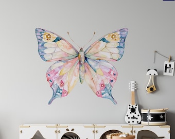 Butterfly Wall Decals, Princess Room Stickers, Nursery Peel and Stick Decor