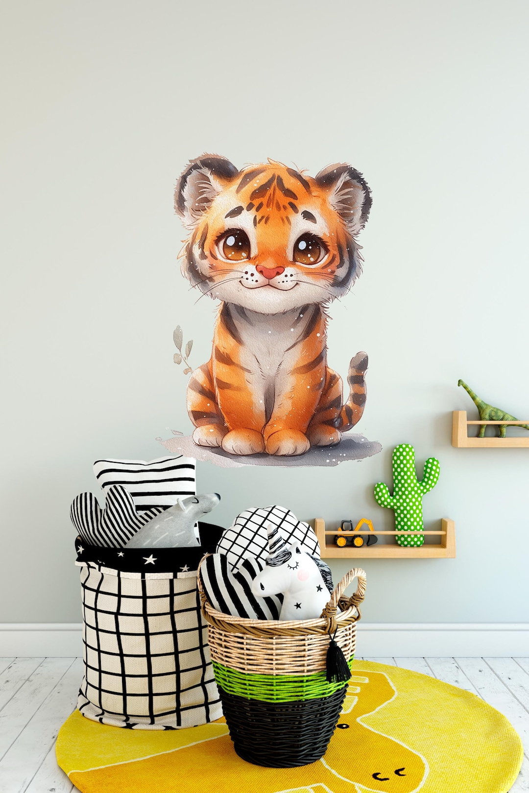Tiger Wall Decals - Nursery Safari Stickers - Animal Nursery Decor ...