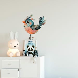 Sticker oiseaux mignons - stickers art mural - art mural nature, sticker mural bohème - décoration de chambre d'enfant - art mural chambre d'enfants et salle de jeux - cadeau pour amoureux des oiseaux