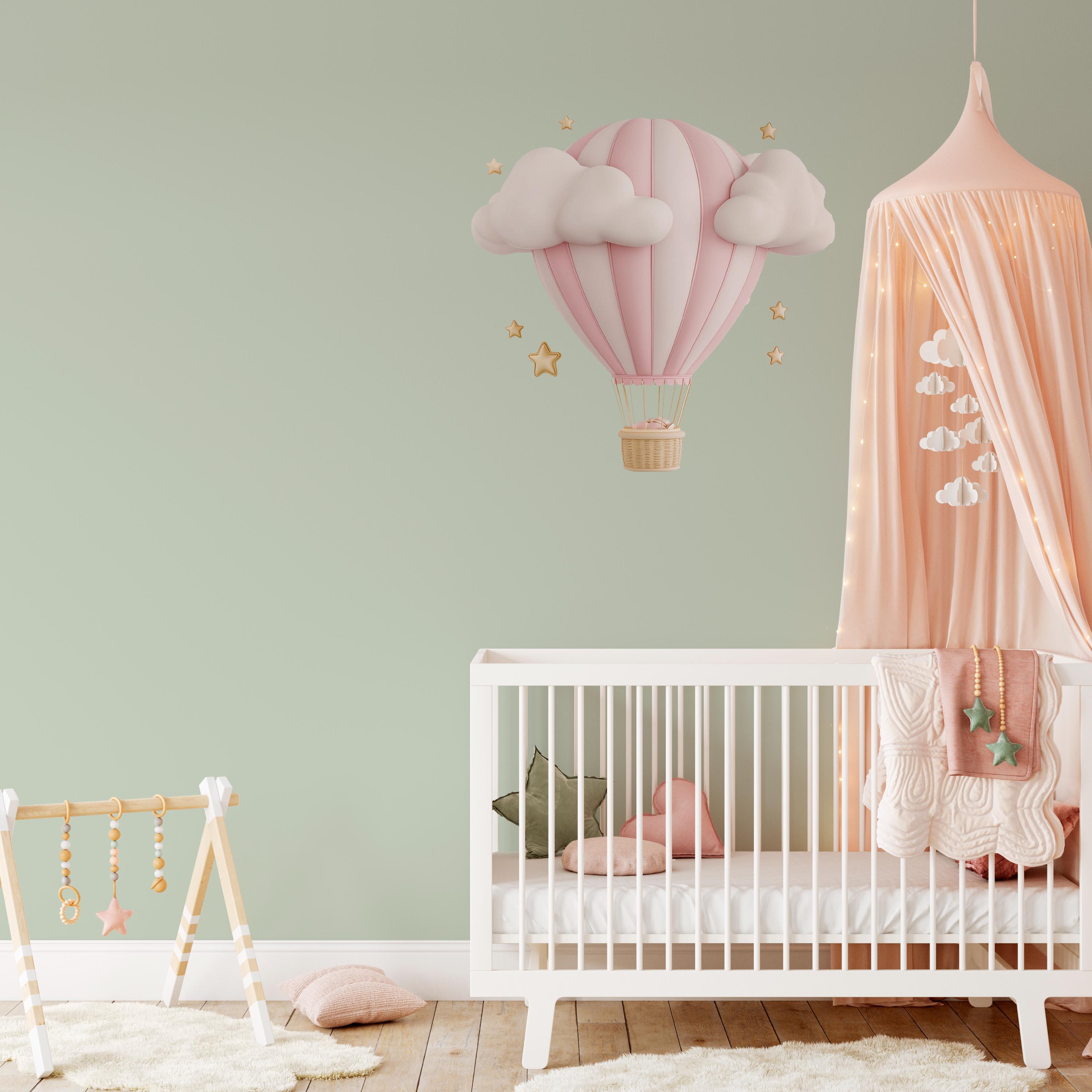 Pegatinas De Pared De Globo De Helio Con Nub Para Habitacion De Niños, Decoración De Vinilo