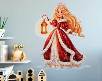 Princess Wall Decals - Girl Nursery Kids Room Decals, Queen Sticker, Peel and Stick