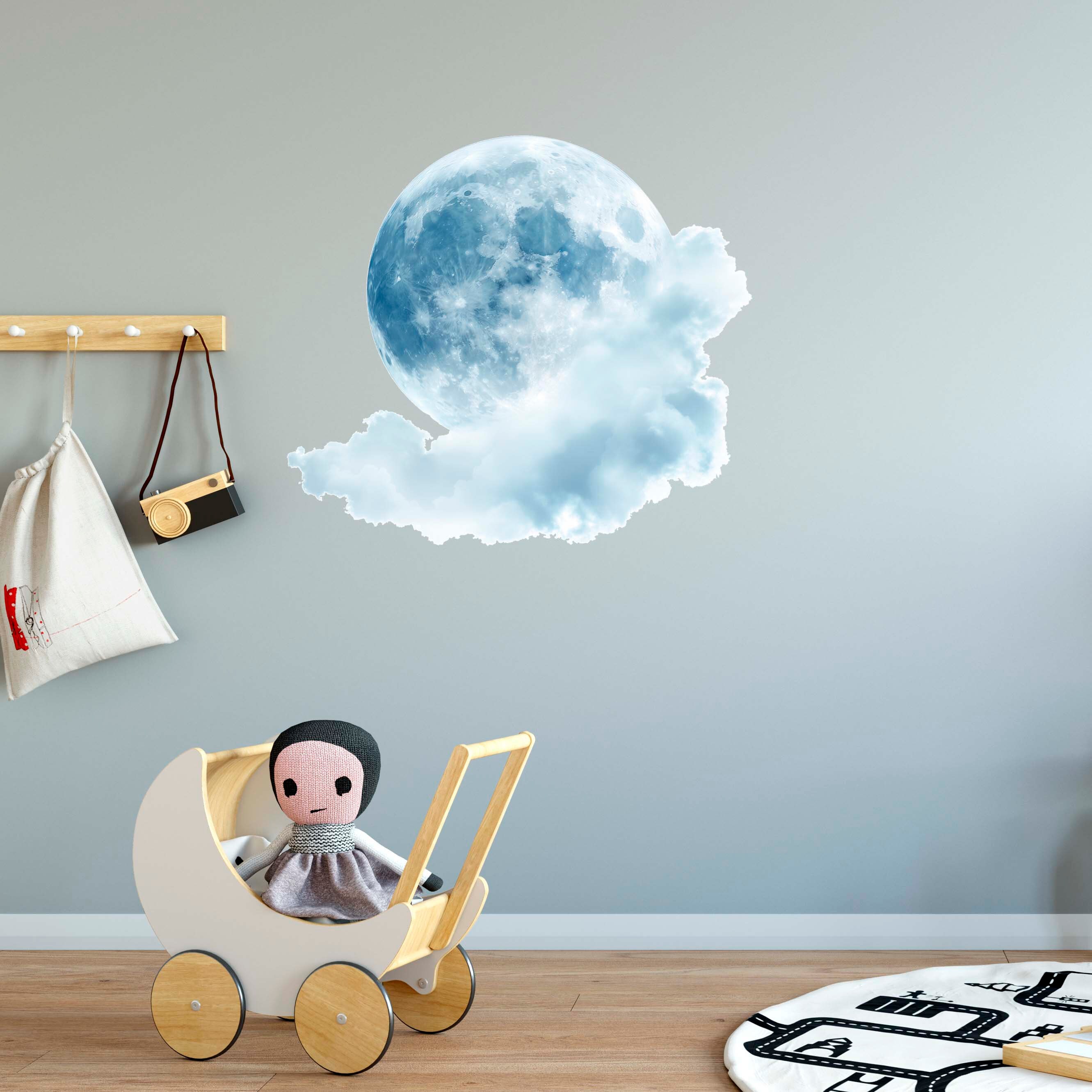 Moon Wall Decals - Cloud Wall Stickers, Wall Art for Kids Room