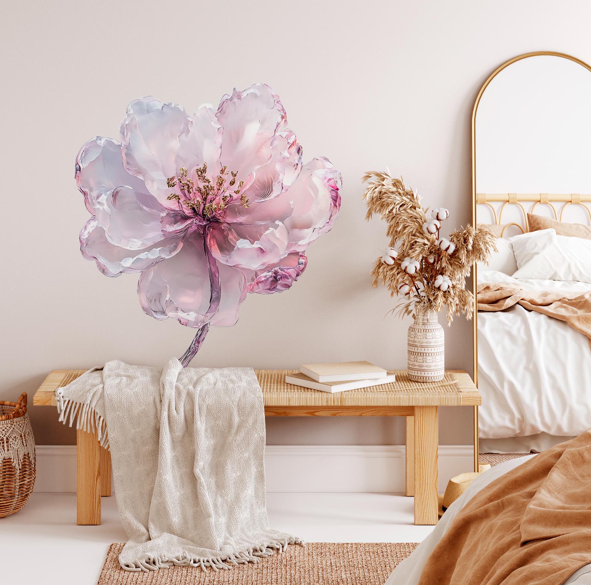 wandsticker blumen wondever wandtattoo pfingstrosen - boho blumen