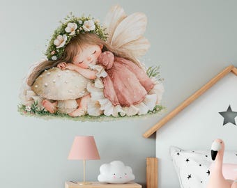 Fairy Wall Decals - Boho Nursery Kids Room Decals, magic Sticker, Peel and Stick