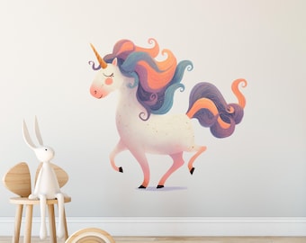 Unicorn Wall Decal - Nursery Peel and Stick Sticker - Vinyl Decal Girls Room