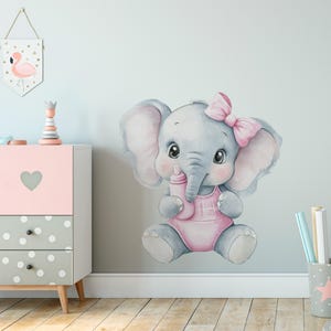 Elephant wall decal, balloon elephant decal, elephant wall decor, baby room decor, elephant wall decal nursery, nursery decals elephant