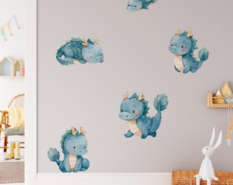 Dragon Wall Decal, Fantasy Decor, Nursery Wall Art, Kids Room Dragons