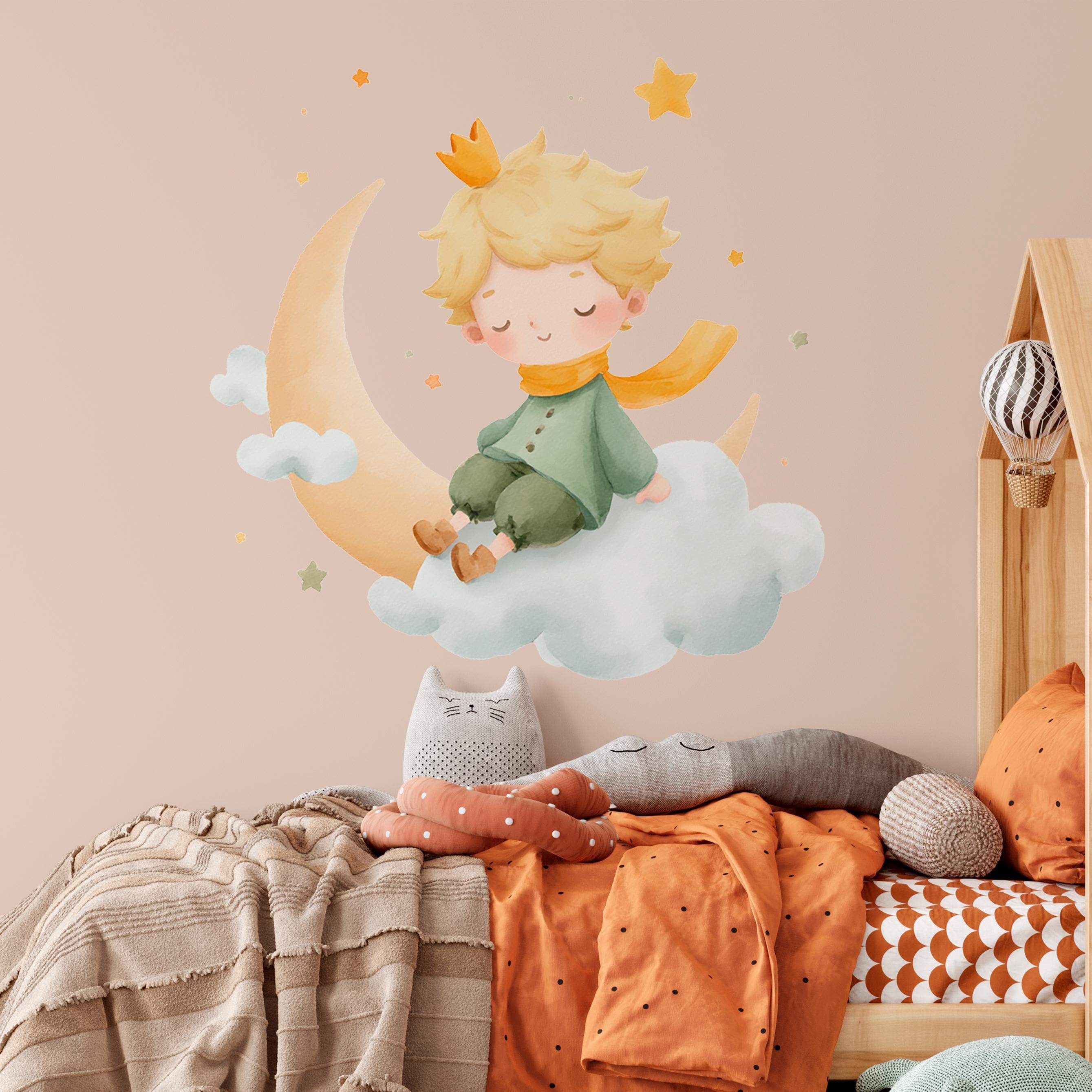 The Little Prince Wall Decals - The Little Prince Mural, The Little Prince Silhouette, Nursery Art, Le Petit Prince Art, Art for Kids Wall
