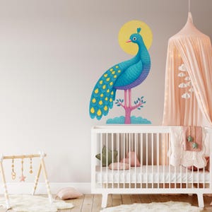 Adesivi murali con uccelli: decorazioni rimovibili per la cameretta dei bambini, decorazioni artistiche per la cameretta dei bambini