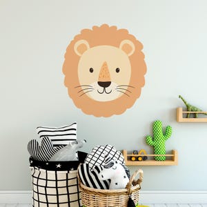Lion Nursery Wall Decal: Boho Scandinavian Kids Room Decor
