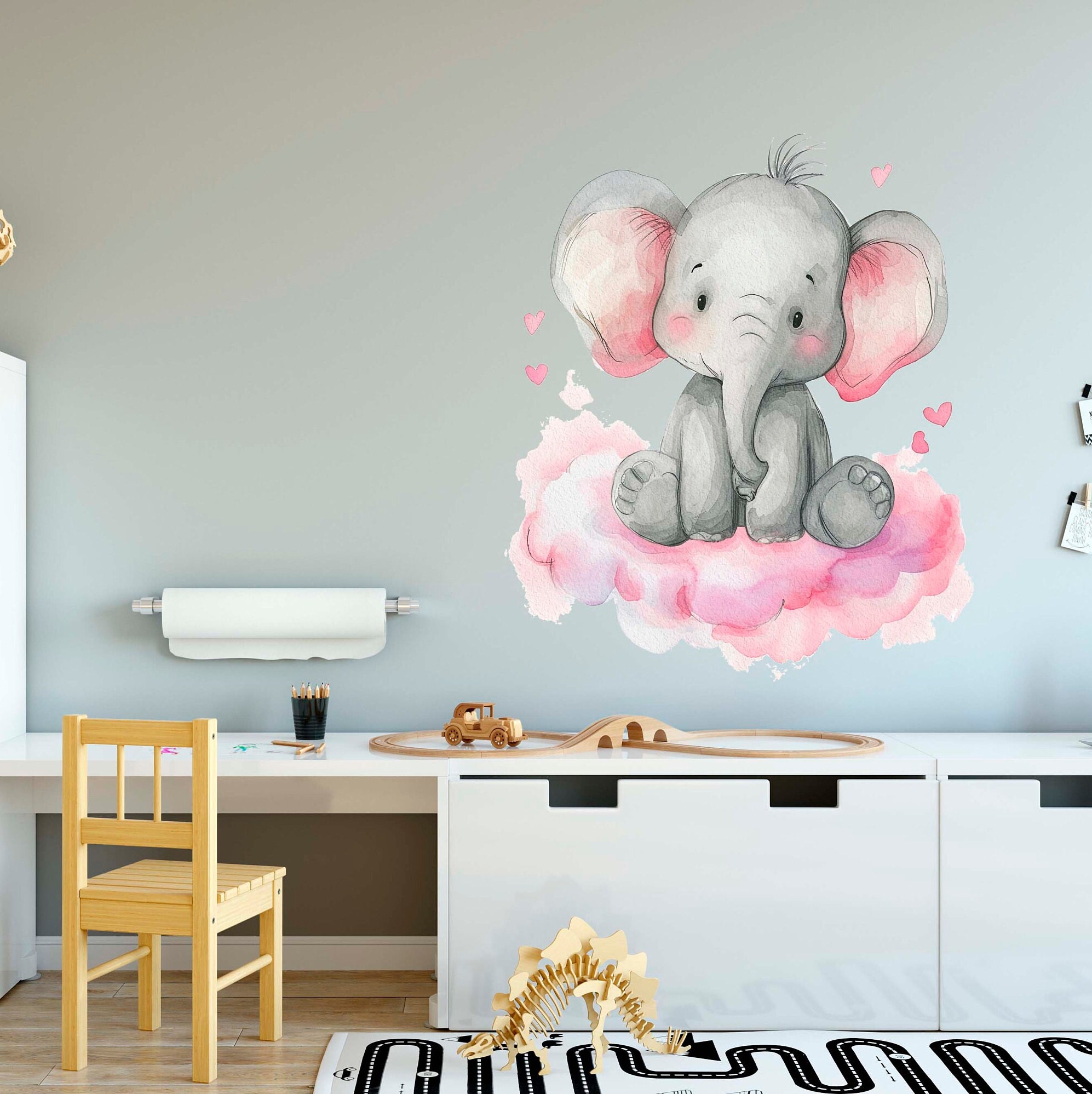 Home Decor Wall Art, Unique Home Decor, Nursery Wall Decals, Elephant