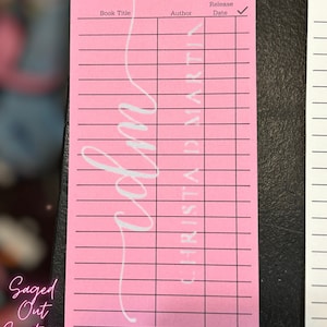 TBR Log Card ||  To Be Read Log