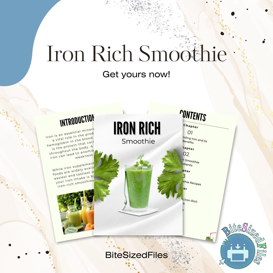 Iron Rich Smoothie Recipes Boost Your Health With Nutrientpacked Blends Etsy
