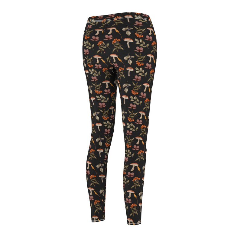 Mushroom Hedgehogs Pattern Print Pattern Women Leggings