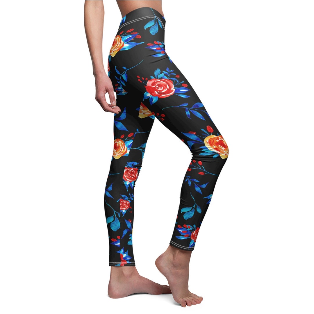 Floral Pattern Lace Leggings