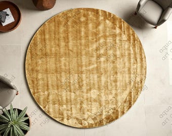 Handgeknoopt modern handgeknoopt massief Brooklyn goudkleurig tapijt gemaakt van 100% wol, geschikt voor kamer, woonkamer, slaapkamer en interieur
