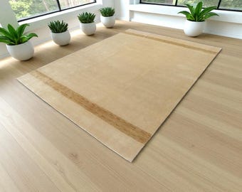 Handgeweven loribaft gabbeh beige kleur wollen vloerkleed handgeweven, handgeknoopt hoogpolig vloerkleed traditioneel geweven vloerkleed boho vloerkleed op maat gemaakte vloerkleden handgemaakt
