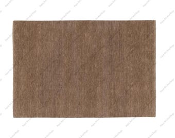 Handgeweven effen bruine franjes 5x8|6x9|8x10|8x11|9x12|10x13|10x14|12x15 tapijt handgetuft luxe wollen tapijt, ultrachique handgeweven tapijten