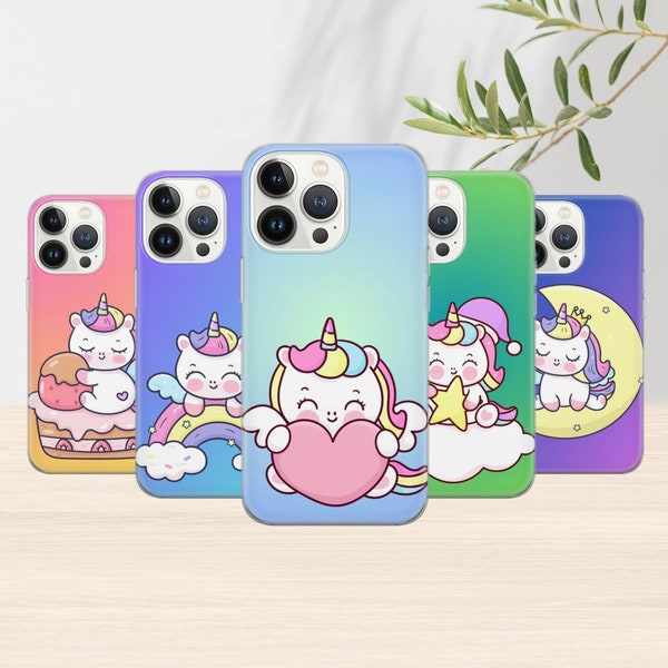 Funda para teléfono Baby Unicorn Girly Unicorns Cover apta para iPhone 15 Pro Max, 14 Plus, 13, 12, 11, XR, XS y Samsung S23, S22, A54, A53, Pixel 8, 7