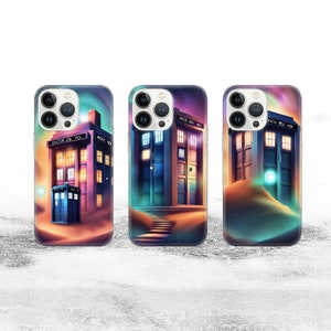 Doctor Who Phone Case Police box Cover for iPhone 15Pro, 14, 13, 12, 11, Google Pixel 8, 7A, 6A, Samsung Galaxy S24Ultra, S23fe, S22, A54, A